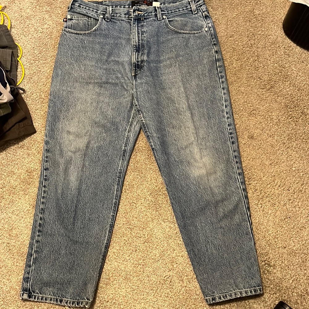 Jeans for men made by mission blues.